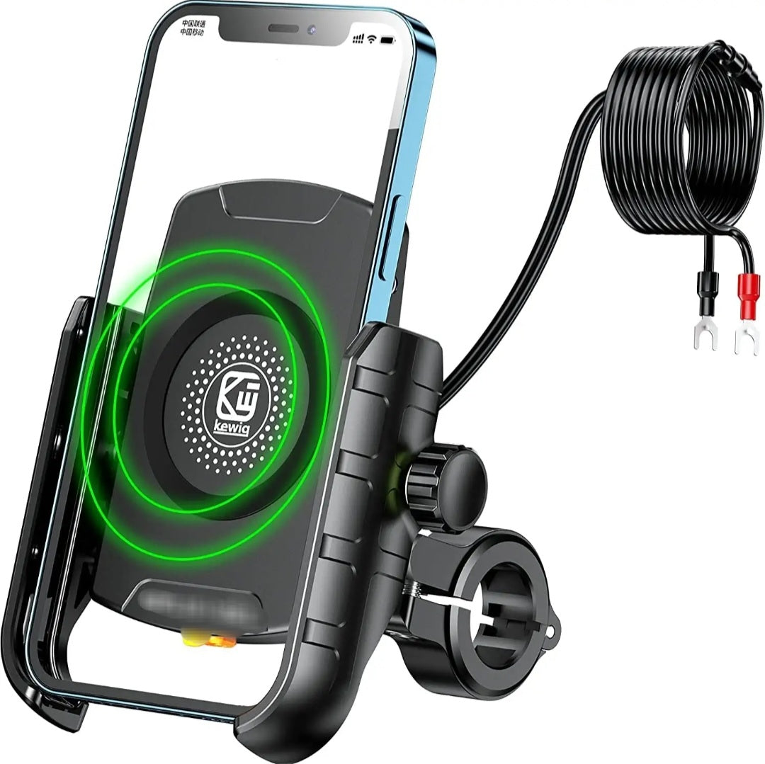 Support De Téléphone Smartphone Moto Avec Chargeur Induction